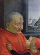 Domenico Ghirlandaio old man with a young boy Spain oil painting artist